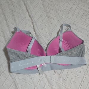 PINK Victoria Secret. Gray and Pink Bra. Like New. 36DD